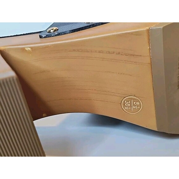 NEW Razz Matazz Women 8.5 Black Slip On Mules Clogs Heels Sandals Studs Y2K - Picture 9 of 9